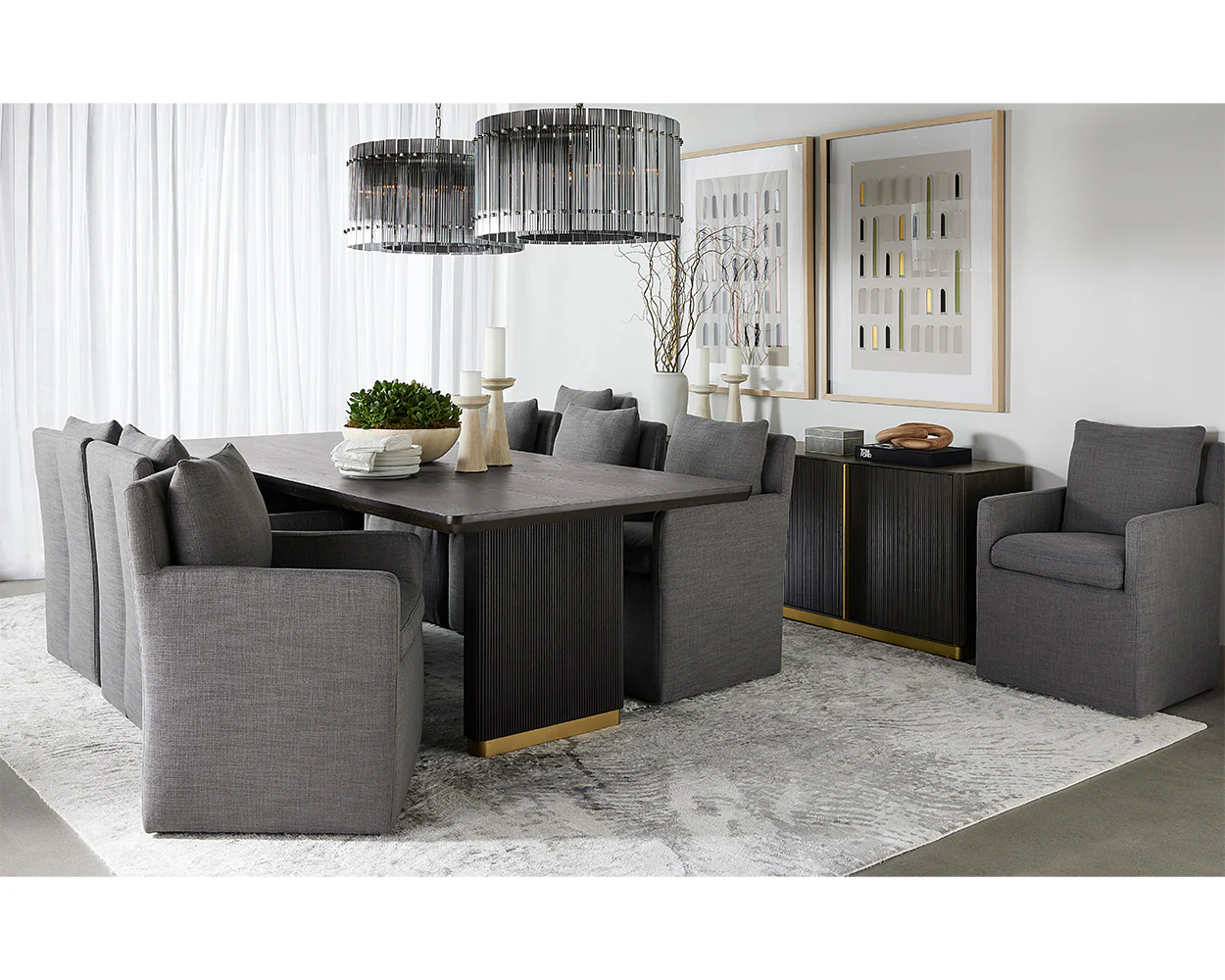 Glenrose Wheeled Dining Armchair - Image 15