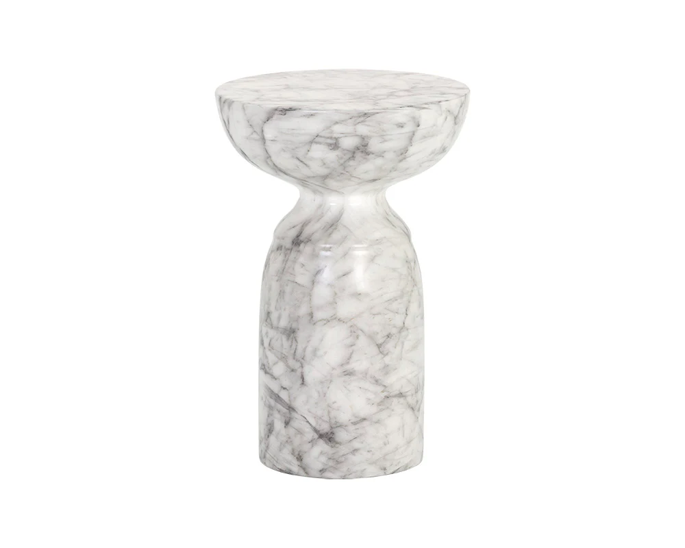 Goya End Table - Marble Look - Image 16