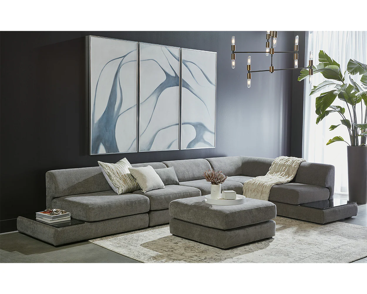 Harmony Modular - Armless Chair - Right Shelf - Image 2