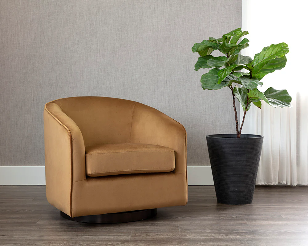 Hazel Swivel Lounge Chair - Dark Bronze - Image 2