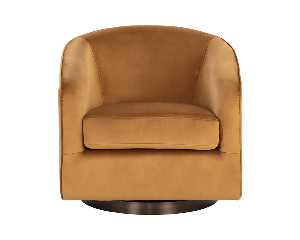 Hazel Swivel Lounge Chair - Dark Bronze - Image 3