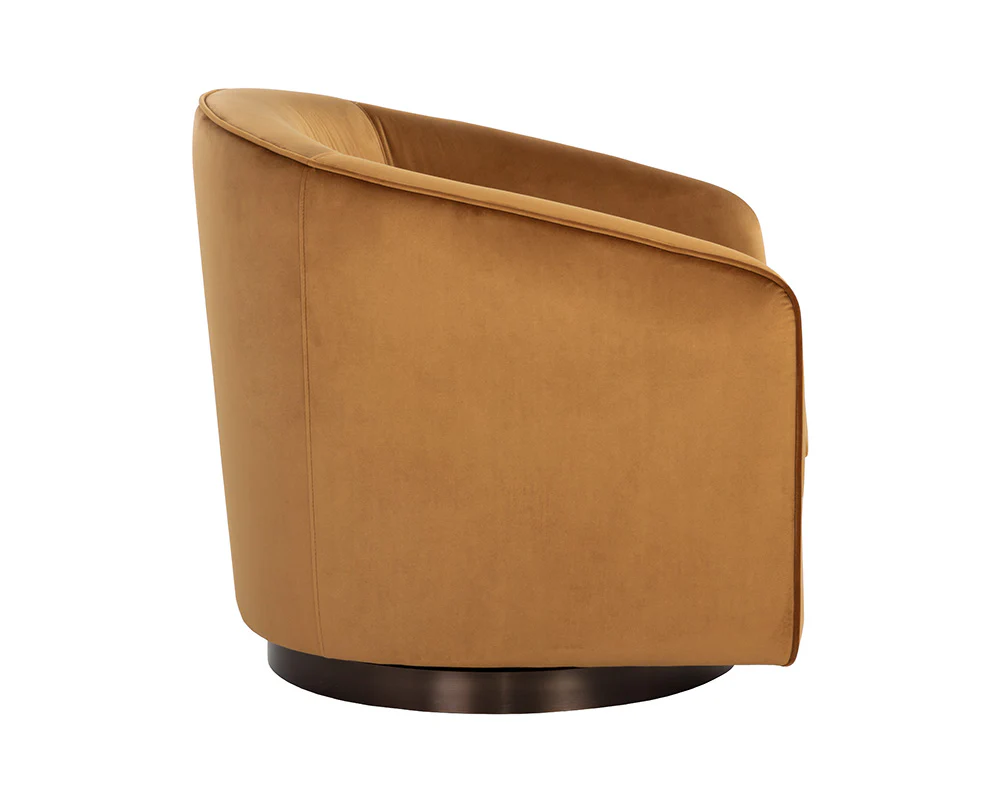 Hazel Swivel Lounge Chair - Dark Bronze - Image 4