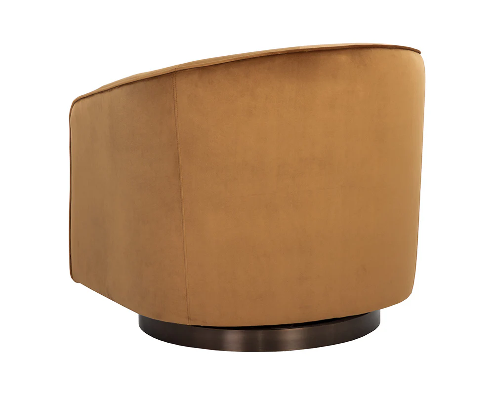 Hazel Swivel Lounge Chair - Dark Bronze - Image 5