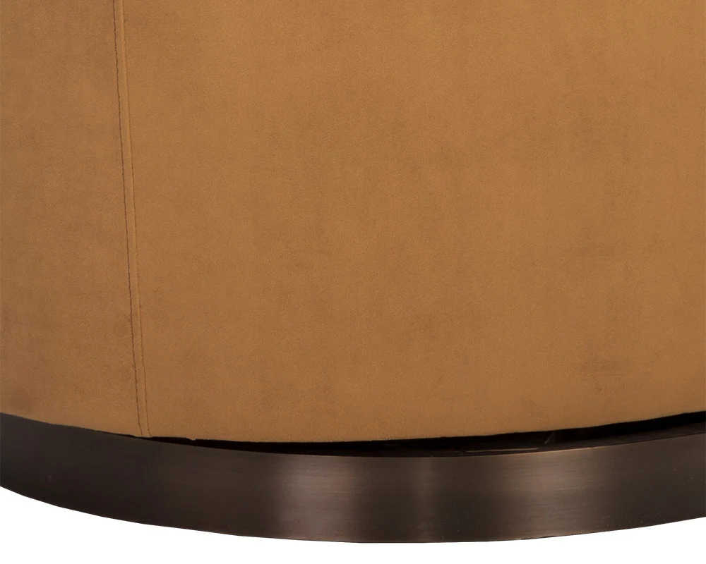 Hazel Swivel Lounge Chair - Dark Bronze - Image 8