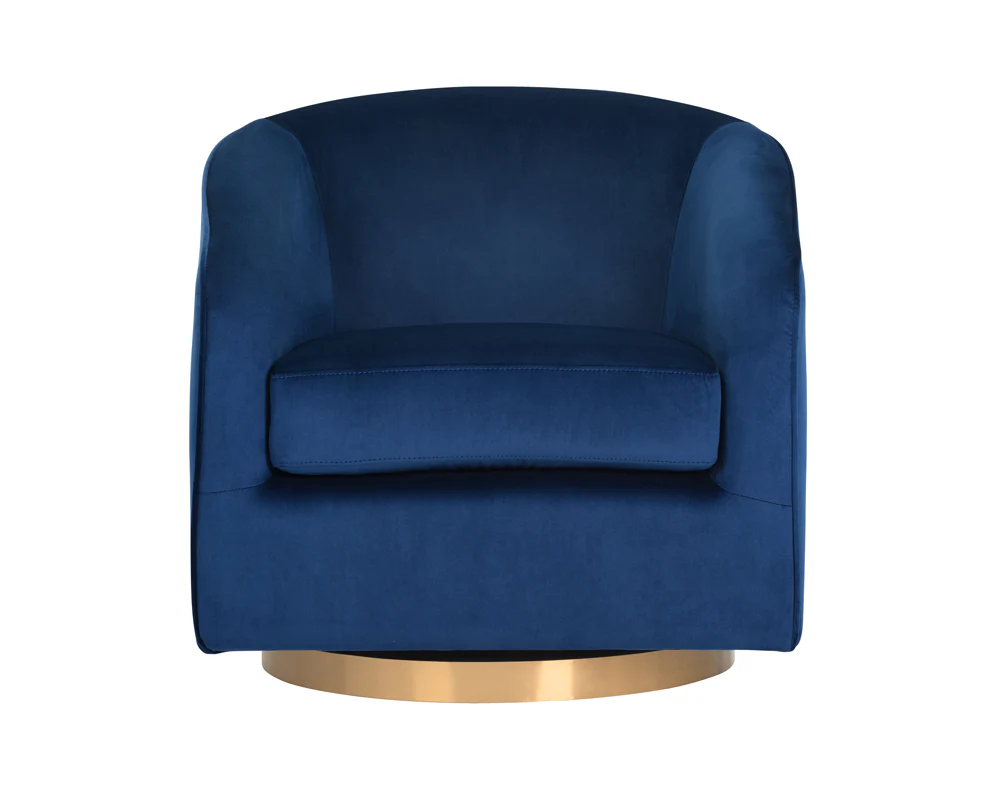 Hazel Swivel Lounge Chair - Gold - Image 11