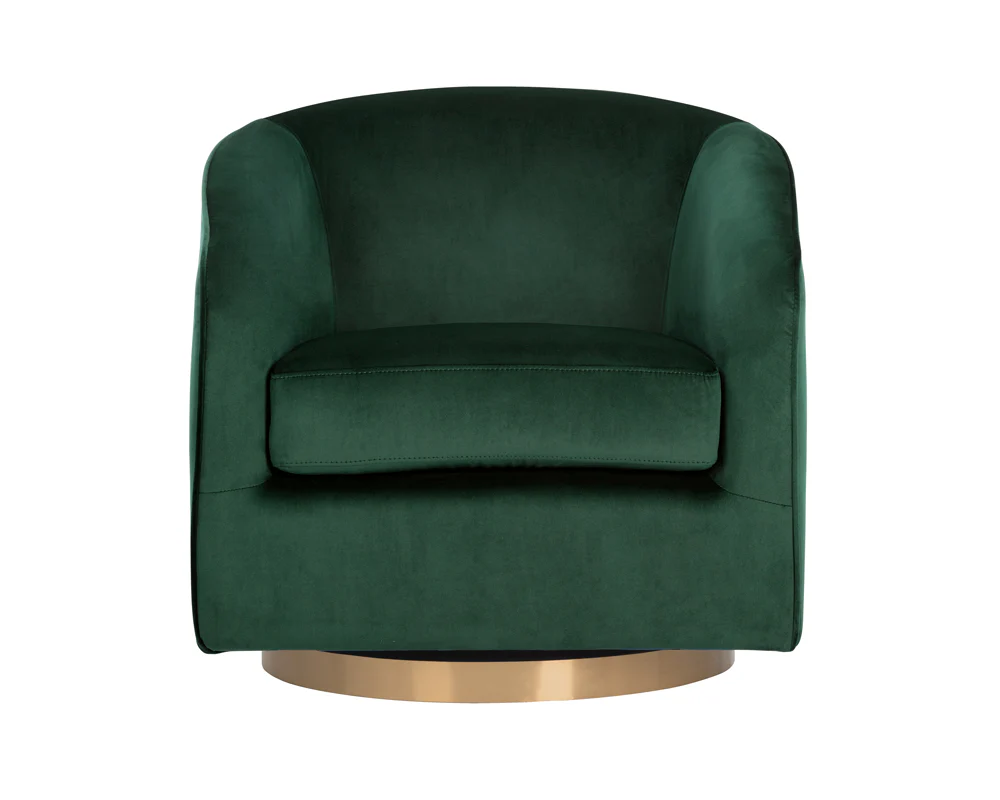 Hazel Swivel Lounge Chair - Gold - Image 3