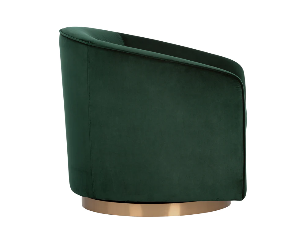 Hazel Swivel Lounge Chair - Gold - Image 4
