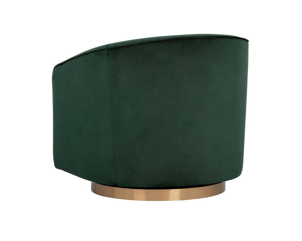 Hazel Swivel Lounge Chair - Gold - Image 5