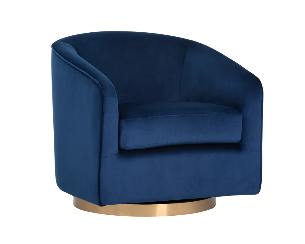 Hazel Swivel Lounge Chair - Gold - Image 9