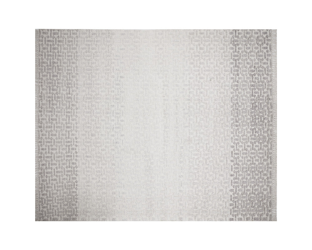 Ingrid Hand-knotted Rug - Grey / Ivory Swatch - Image 2