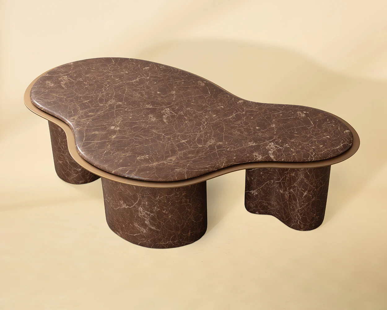 Isola Coffee Table - Marble Look - Image 3