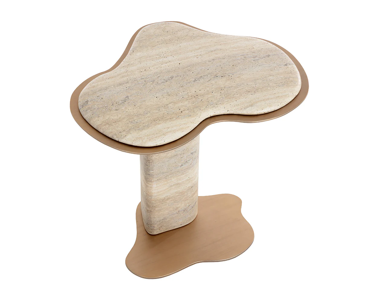 Isola End Table - Travertine Look - Image 8