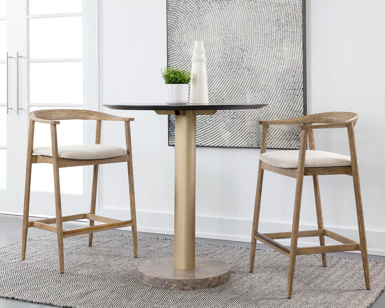 Jeremy Counter Stool - Weathered Oak - Image 2