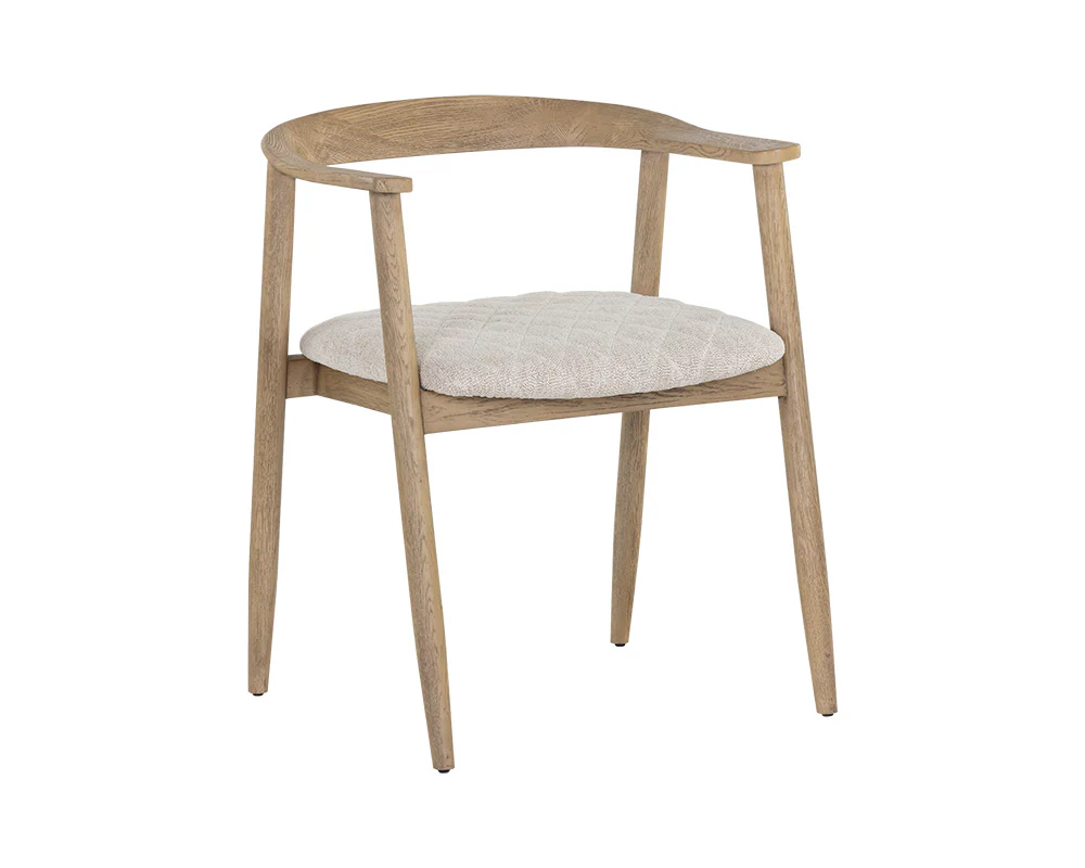 Jeremy Dining Armchair - Weathered Oak - Image 6