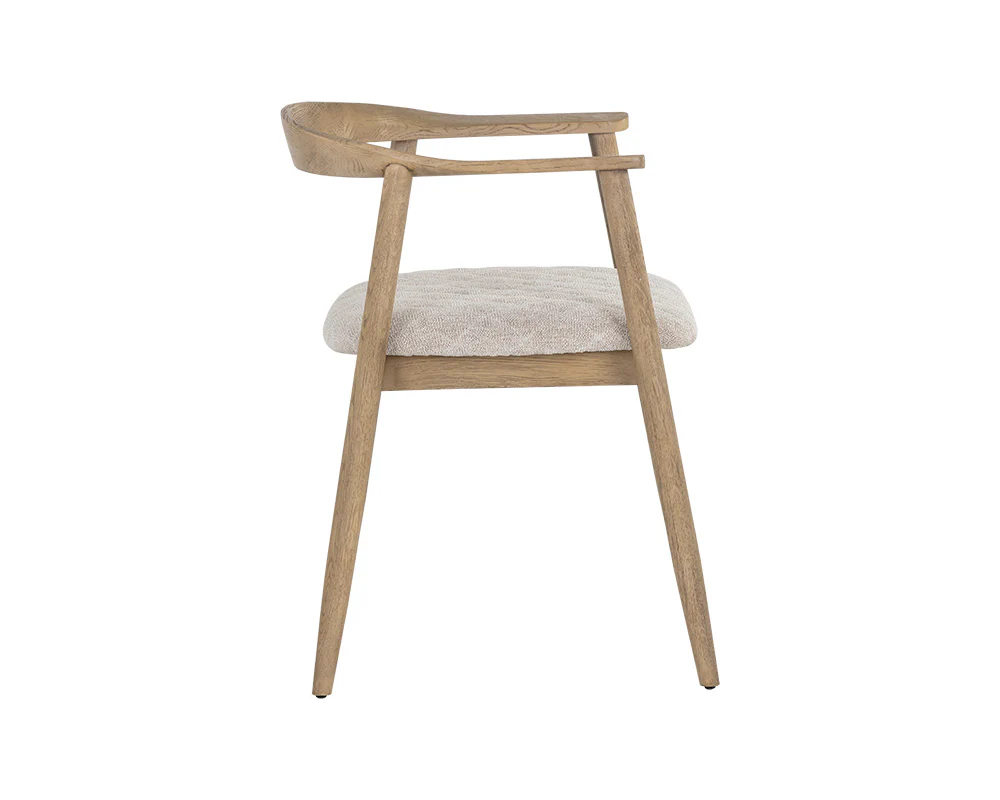 Jeremy Dining Armchair - Weathered Oak - Image 7