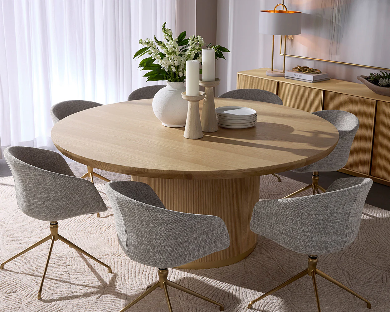 Kalla Dining Table - 68" - Round - Image 2