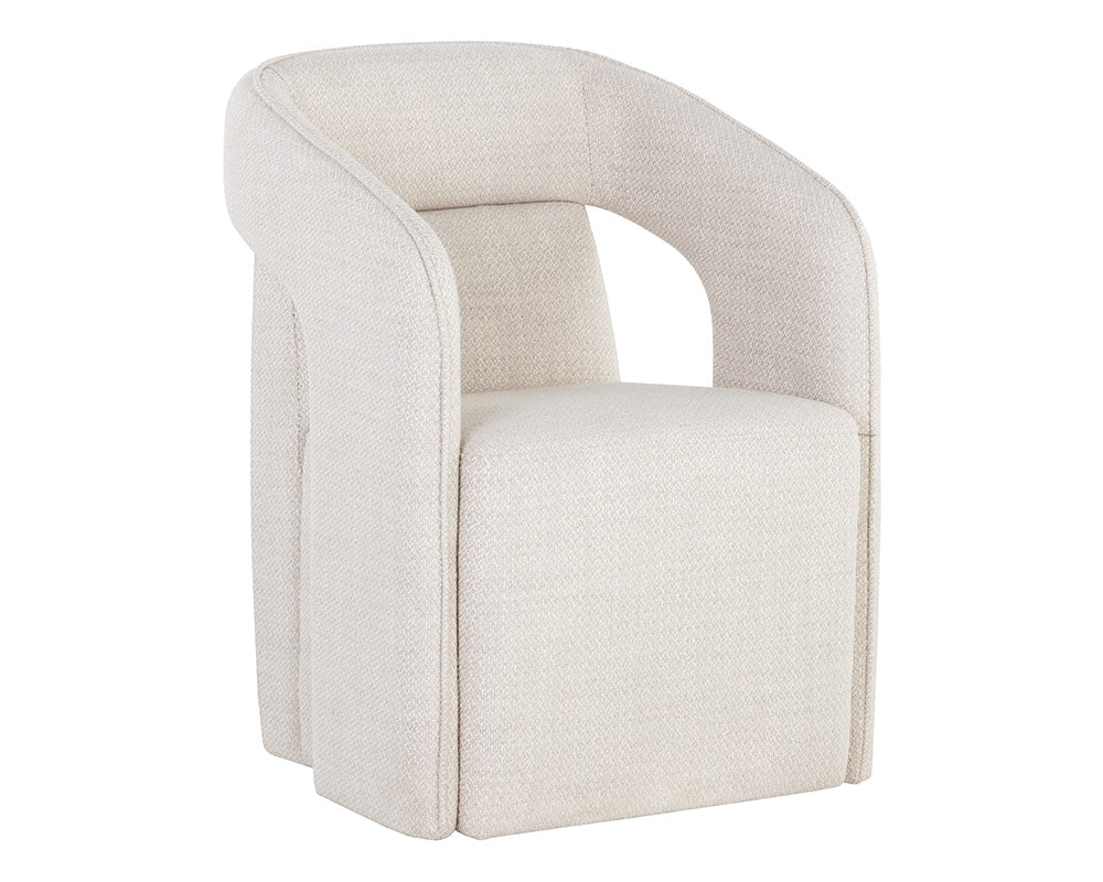 Kendrick Wheeled Dining Armchair - Image 5