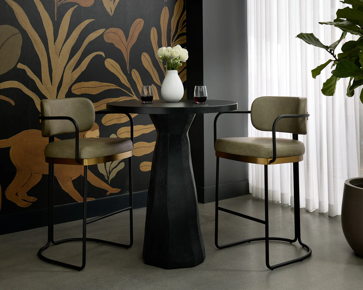 Kliff Bar Table - Black - 34" - Image 2