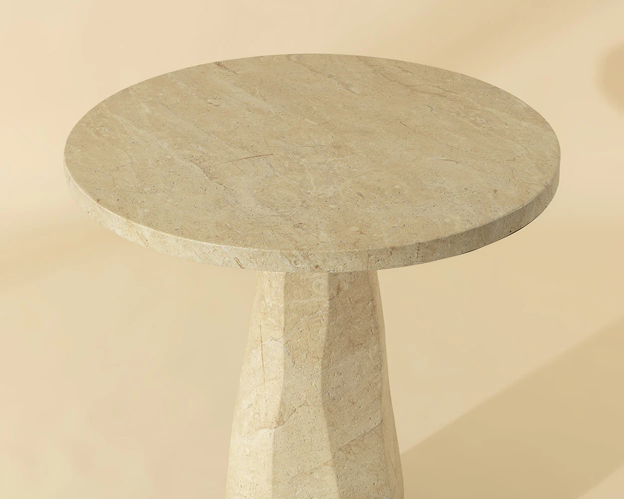 Kliff Bar Table - Travertine Look - 34" - Image 2