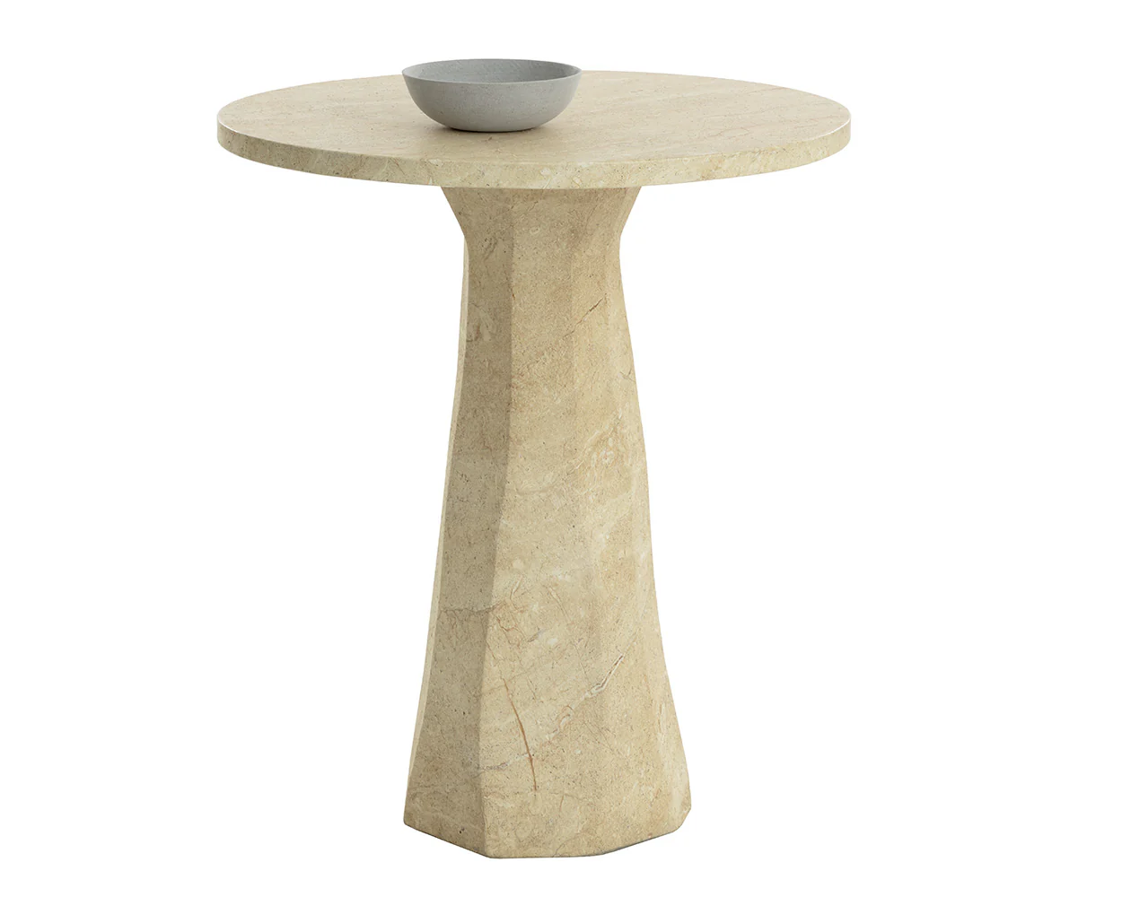 Kliff Bar Table - Travertine Look - 34" - Image 3