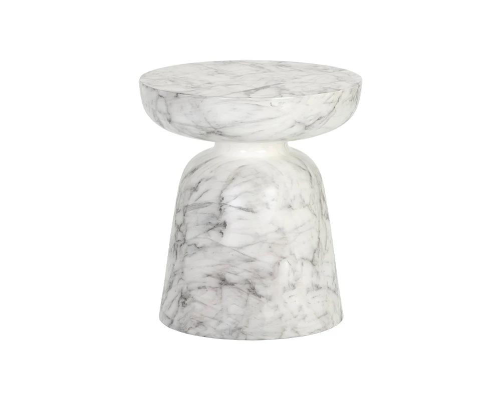 Lucida End Table - Marble Look - Image 14