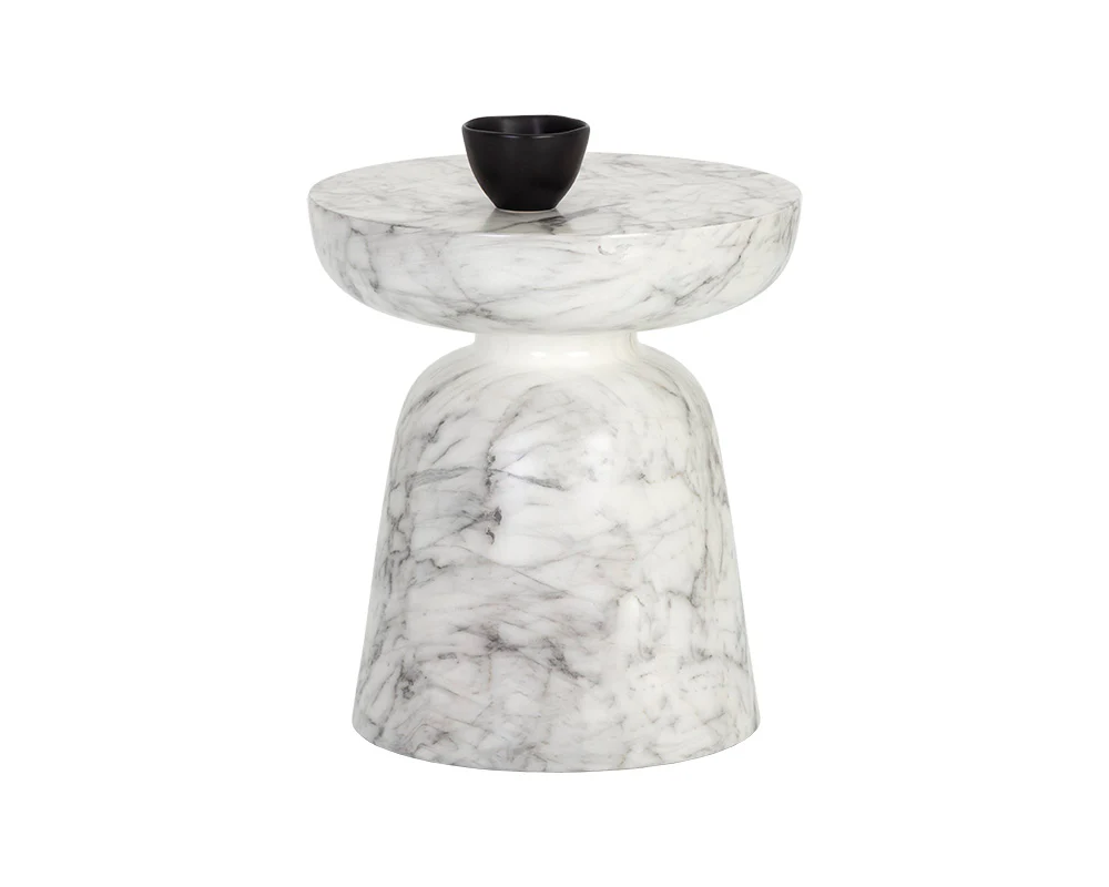 Lucida End Table - Marble Look - Image 15