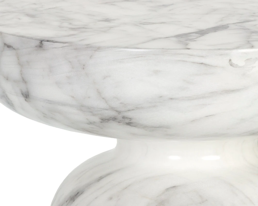 Lucida End Table - Marble Look - Image 17
