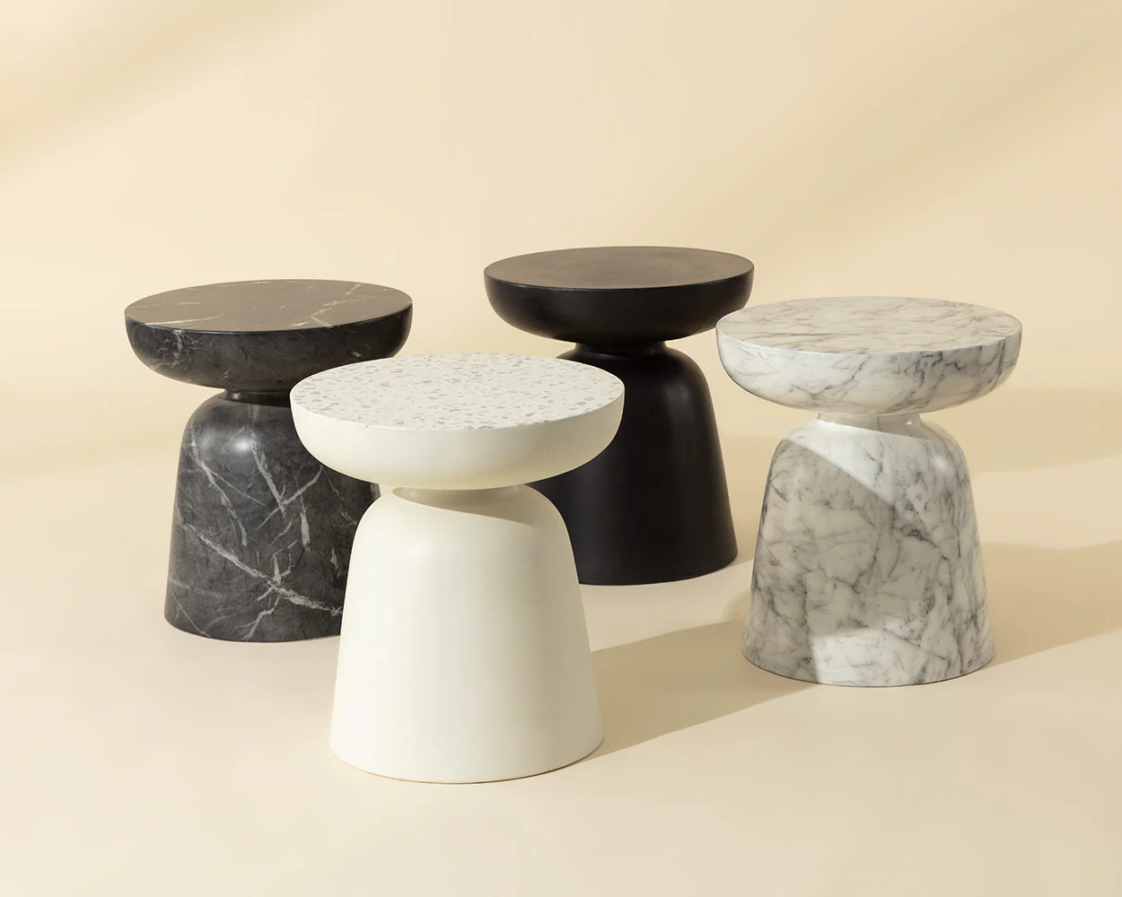 Lucida End Table - Marble Look - Image 3