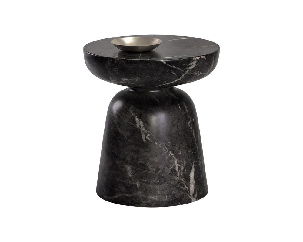 Lucida End Table - Marble Look - Image 6