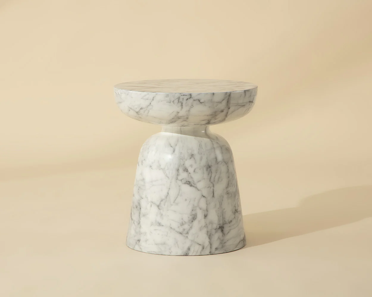 Lucida End Table - Marble Look - Image 9