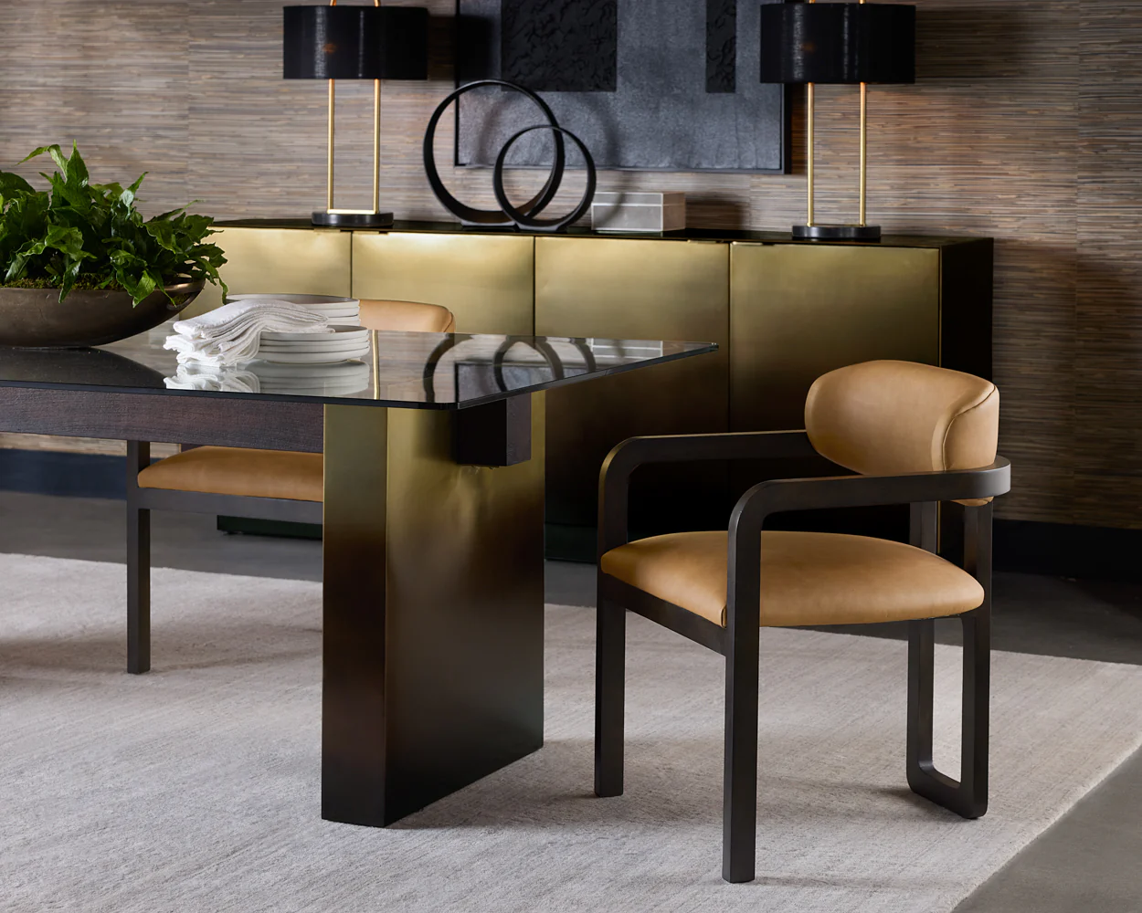 Madrone Dining Armchair - Brown - Image 2