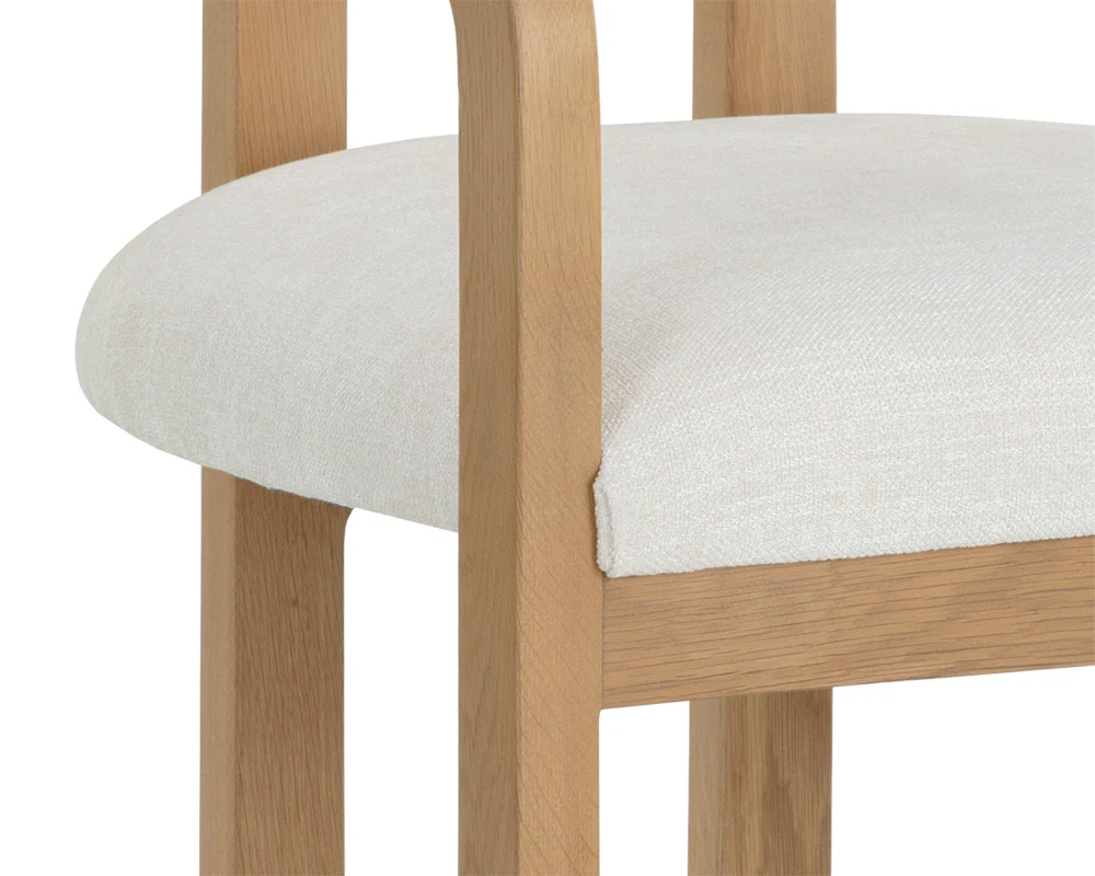 Madrone Dining Armchair - Rustic Oak - Image 12
