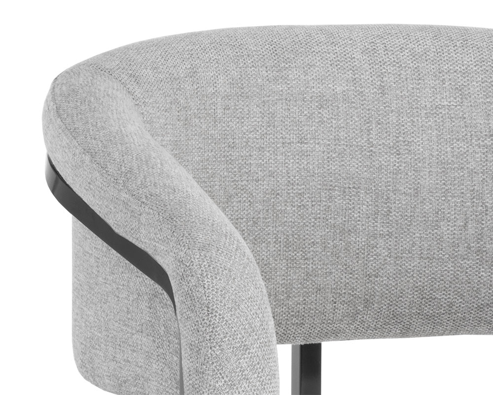 Marris Dining Armchair - Gunmetal - Image 10