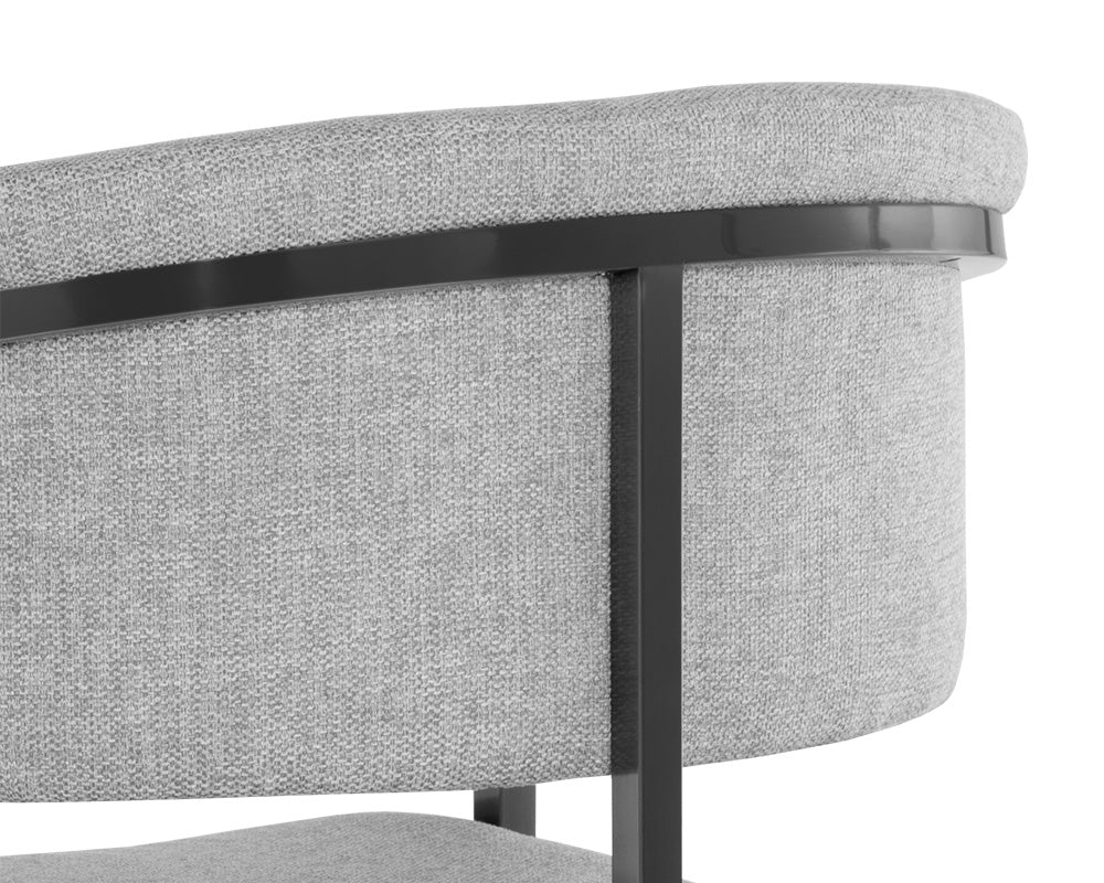 Marris Dining Armchair - Gunmetal - Image 11