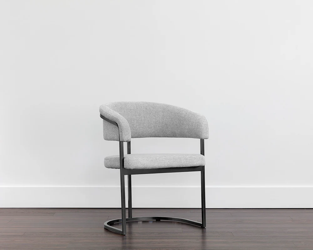 Marris Dining Armchair - Gunmetal - Image 2