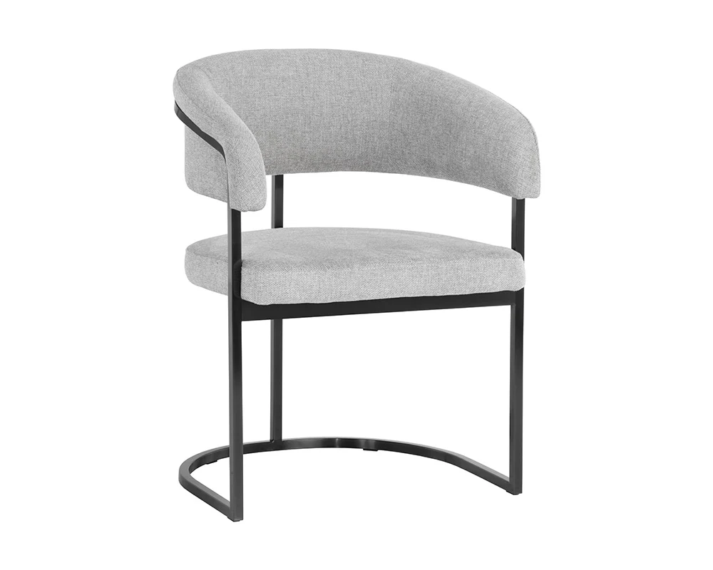 Marris Dining Armchair - Gunmetal - Image 5
