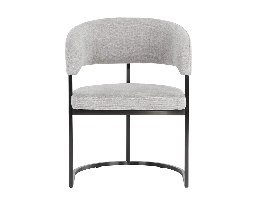 Marris Dining Armchair - Gunmetal - Image 6