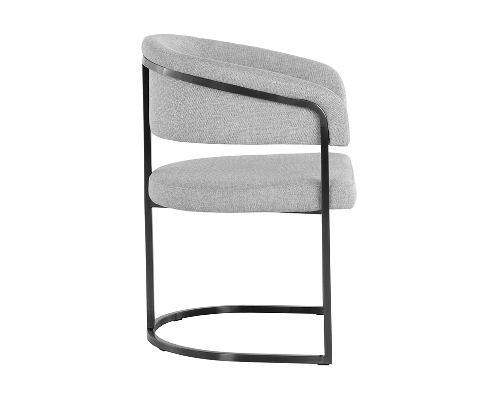Marris Dining Armchair - Gunmetal - Image 7