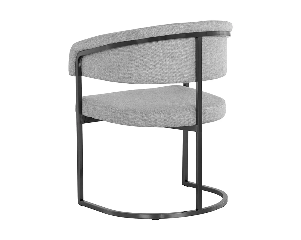 Marris Dining Armchair - Gunmetal - Image 8