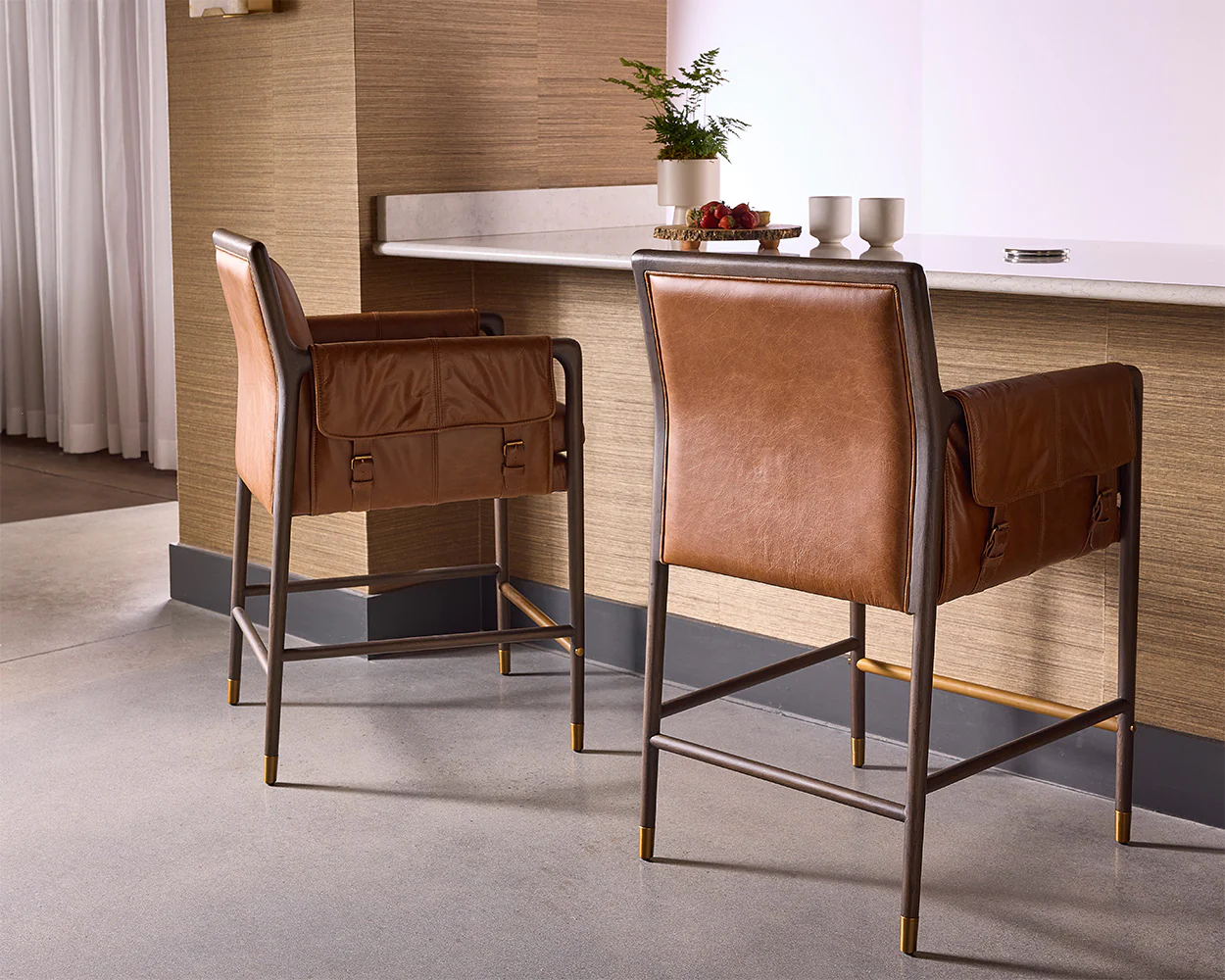 Mauti Counter Stool - Brown - Image 2