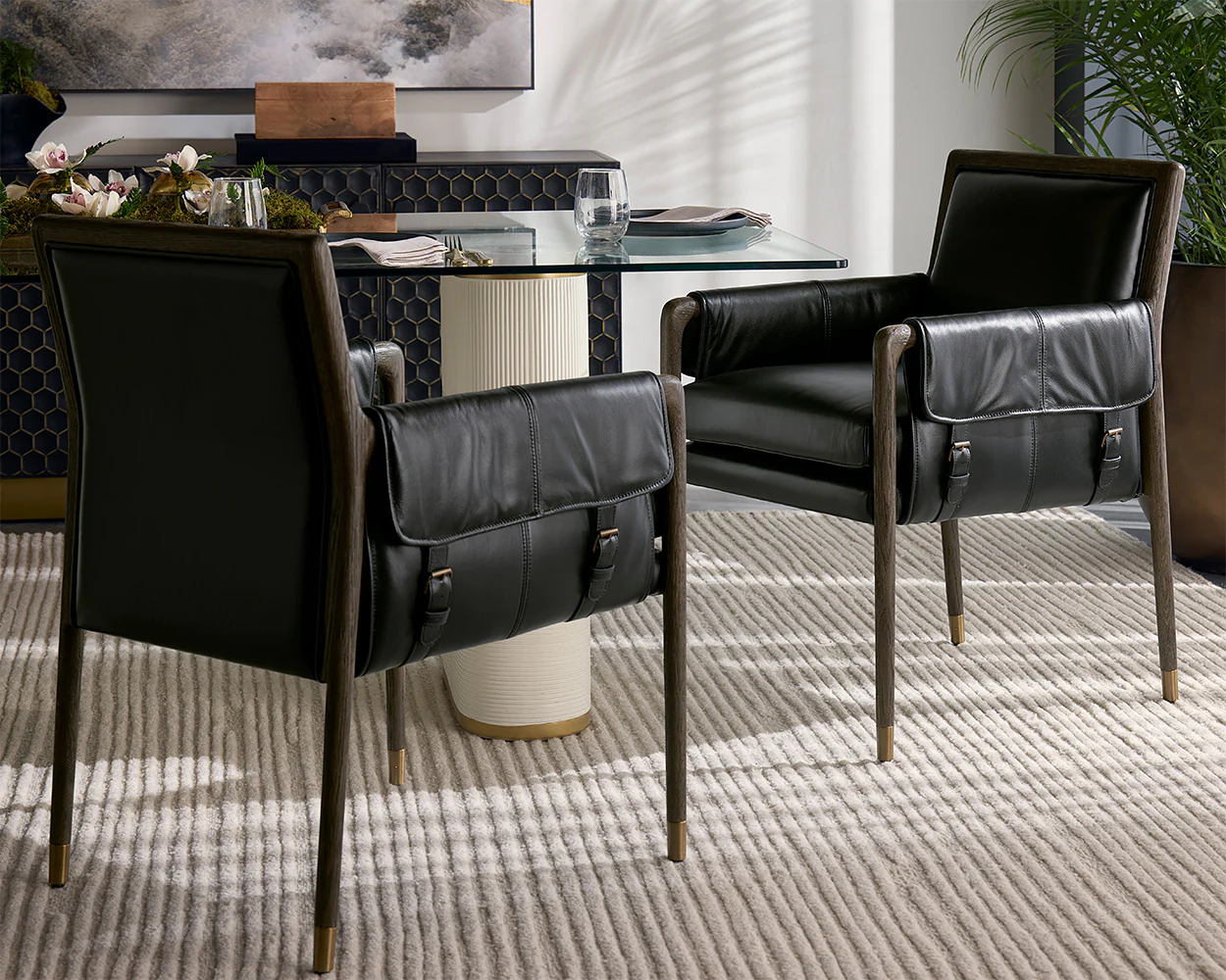 Mauti Dining Armchair - Distressed Brown - Image 2