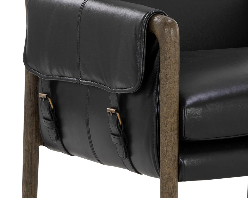 Mauti Dining Armchair - Distressed Brown - Image 9