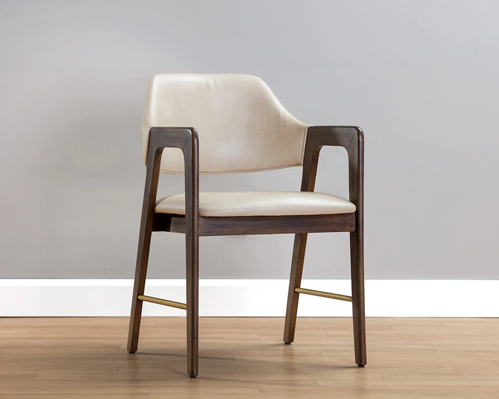 Milton Dining Armchair - Smoke Acacia - Image 2