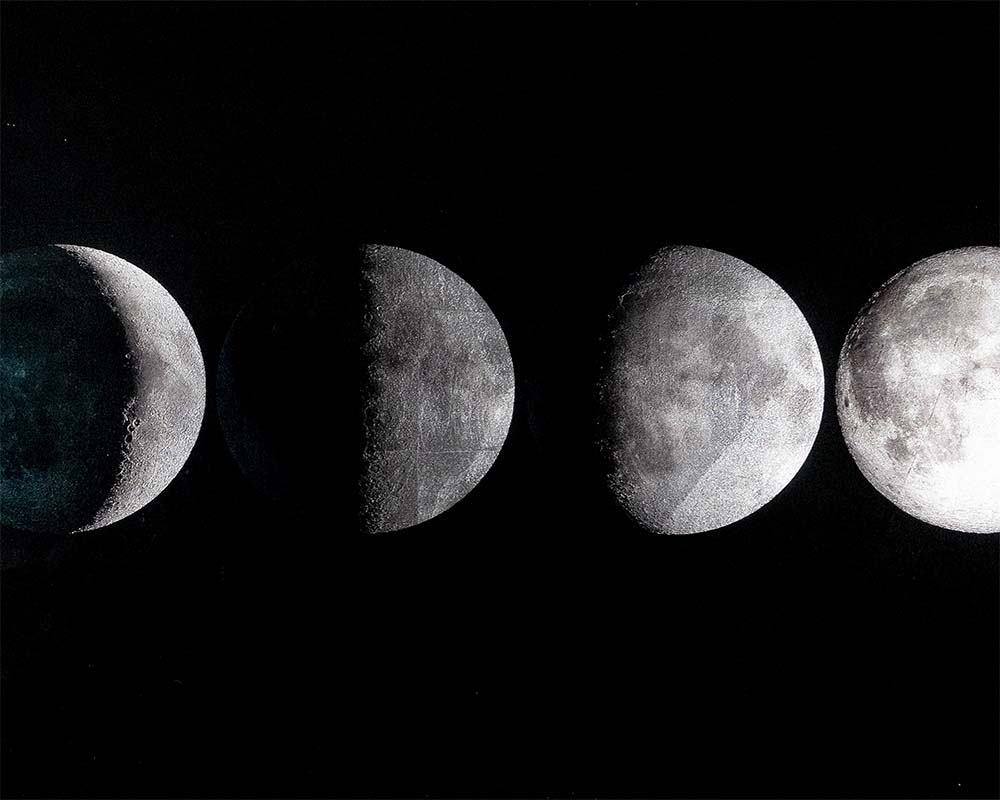 Moon Phases - 72" X 30" - Charcoal Frame - Image 2