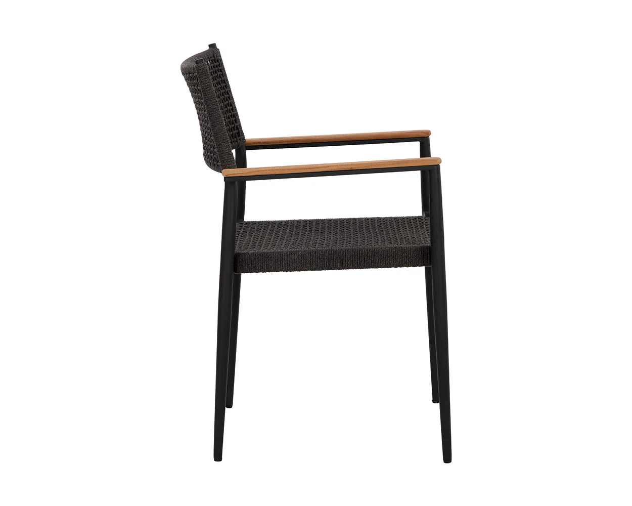 Nava Stackable Dining Armchair  - Black - Image 3
