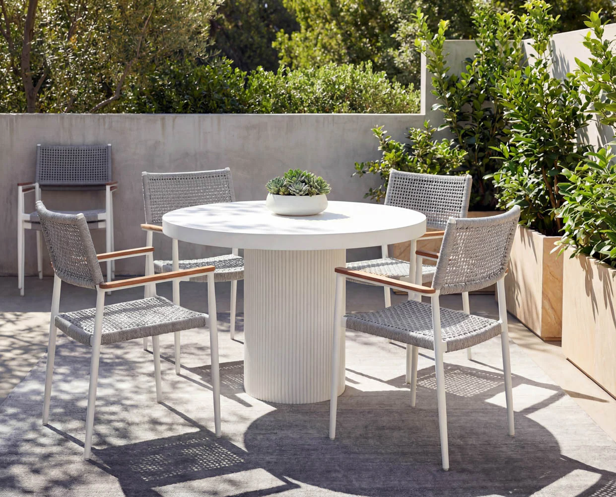 Nava Stackable Dining Armchair - White - Image 2