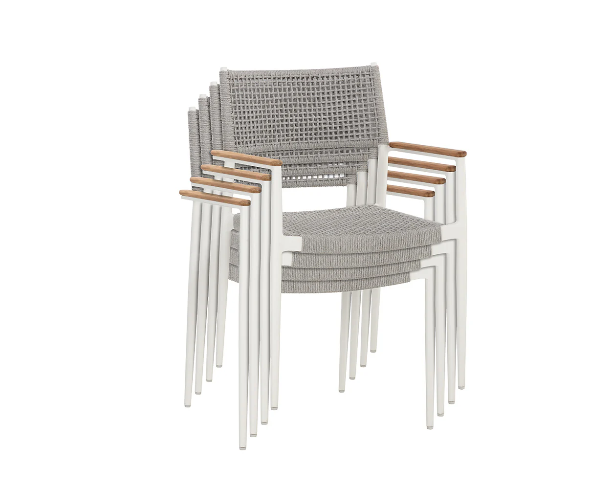 Nava Stackable Dining Armchair - White - Image 5