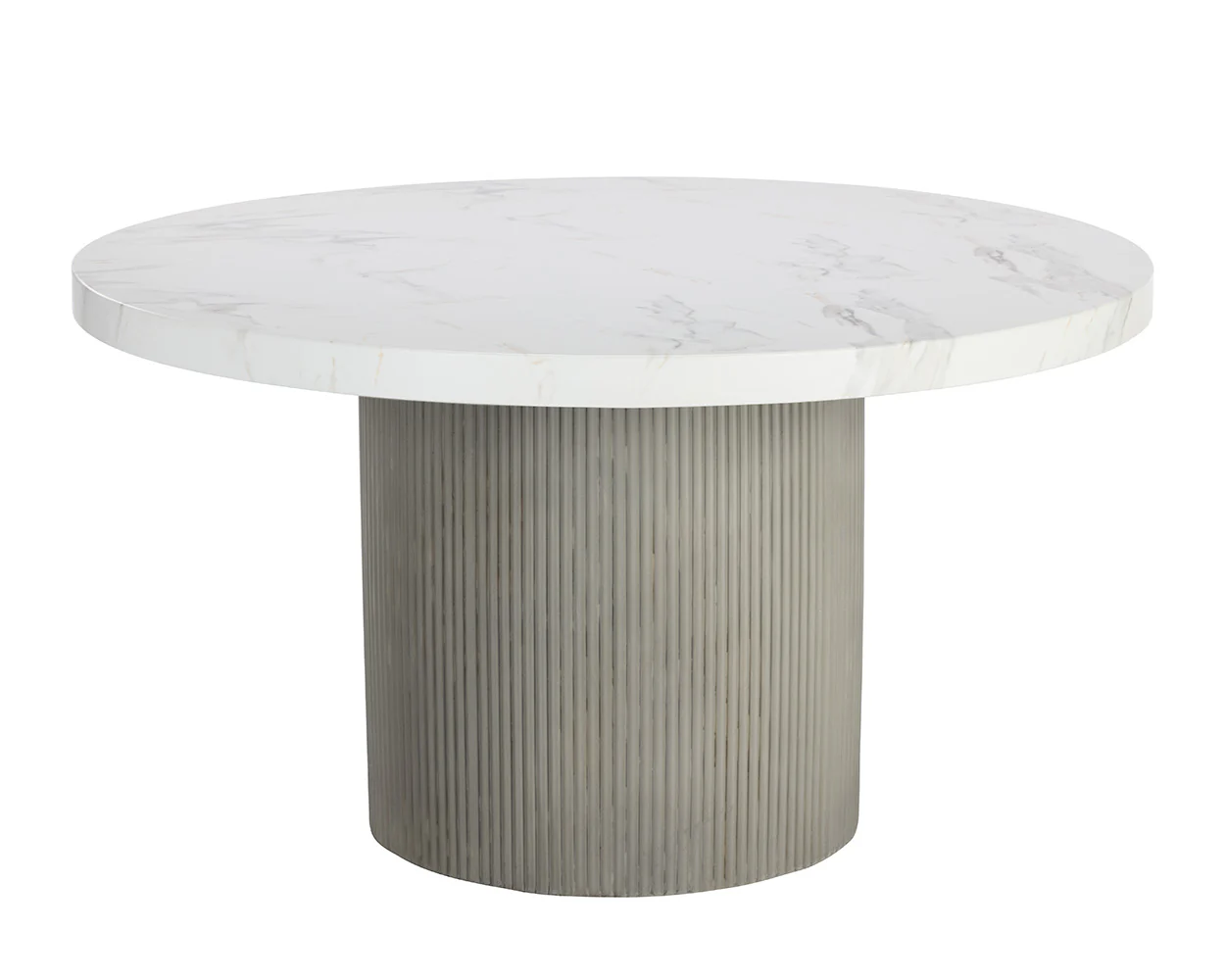 Nicolette Dining Table - Marble Look - 55" - Image 3