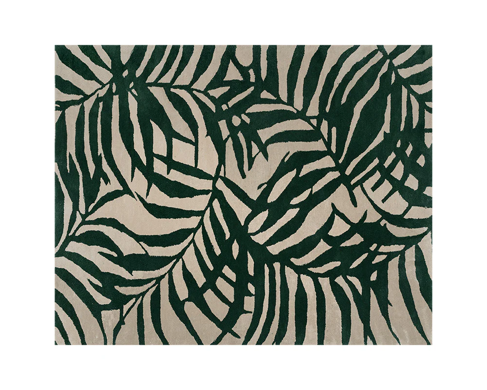 Palma Hand-woven Rug - Green / Beige Swatch - Image 2