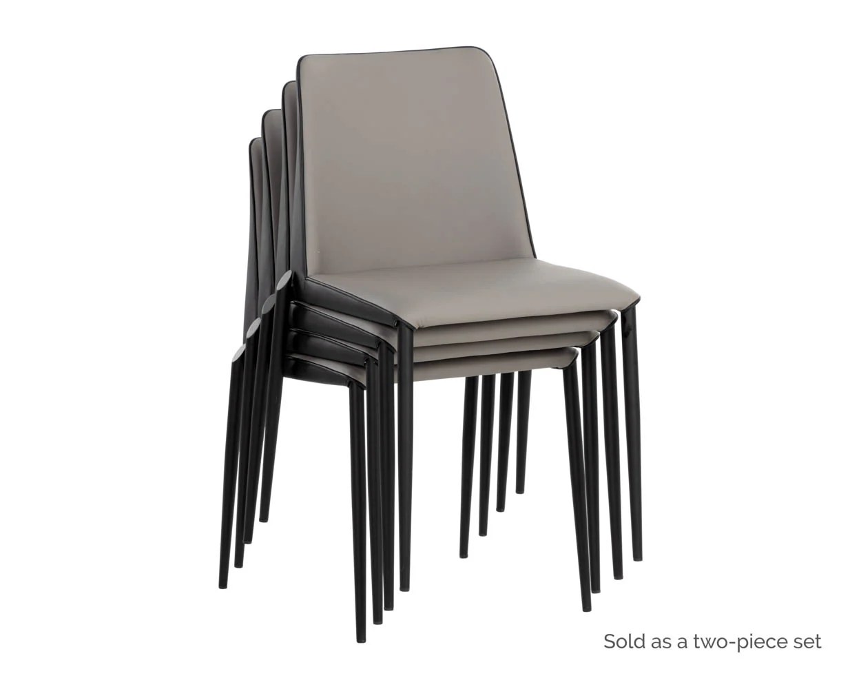 Renee Stackable Dining Chair - Black - Image 3